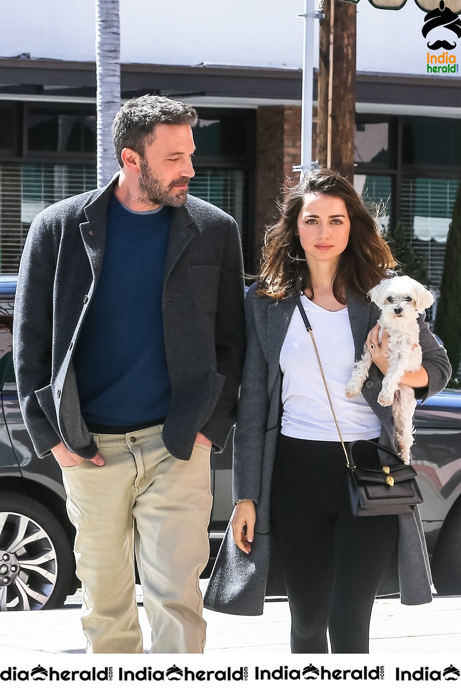 Ana de Armas Spotted carrying her Puppy while walking out in Los Angeles