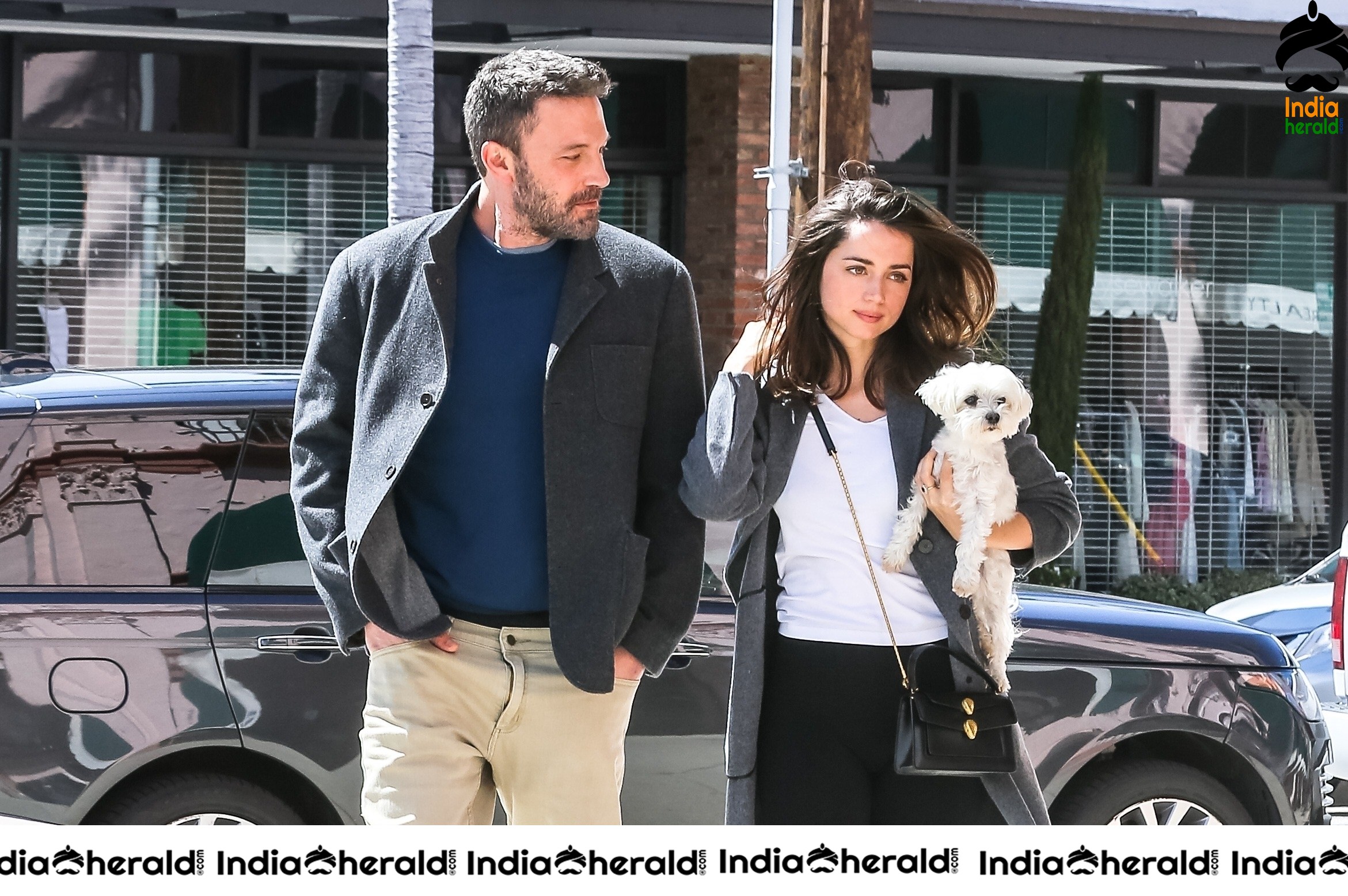 Ana de Armas Spotted carrying her Puppy while walking out in Los Angeles