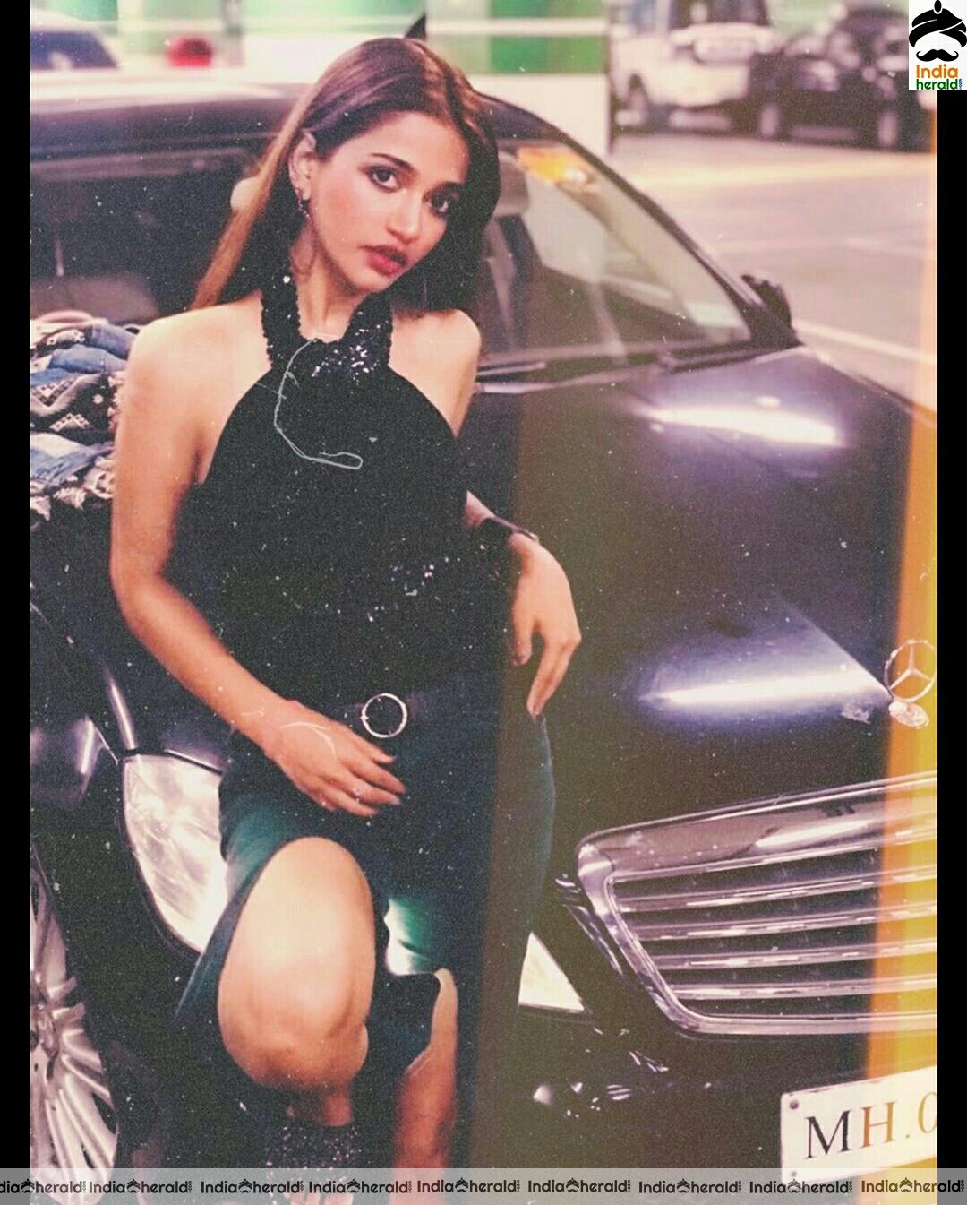 Anaika Soti Hot Black Dress Photoshoot