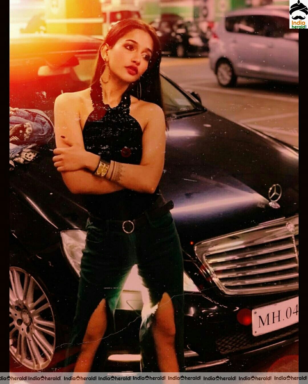 Anaika Soti Hot Black Dress Photoshoot