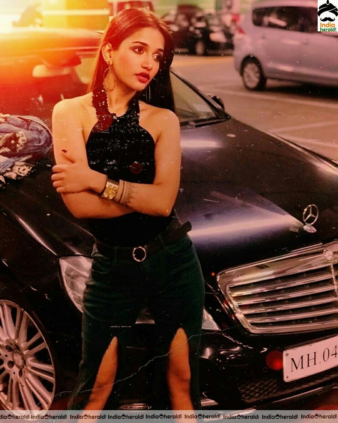 Anaika Soti Hot Black Dress Photoshoot