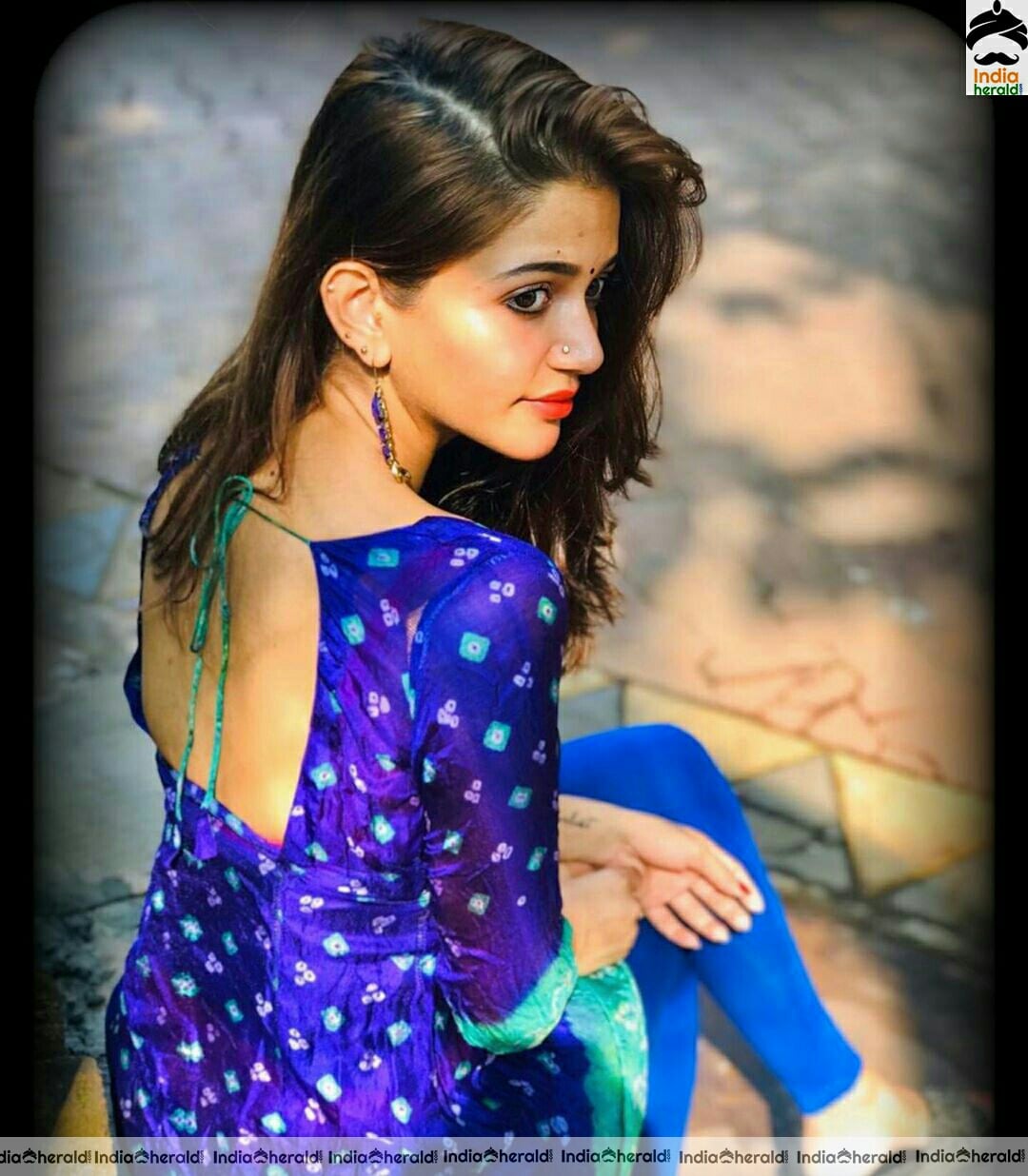 Anaika Soti Hot In Blue Chudi Stills