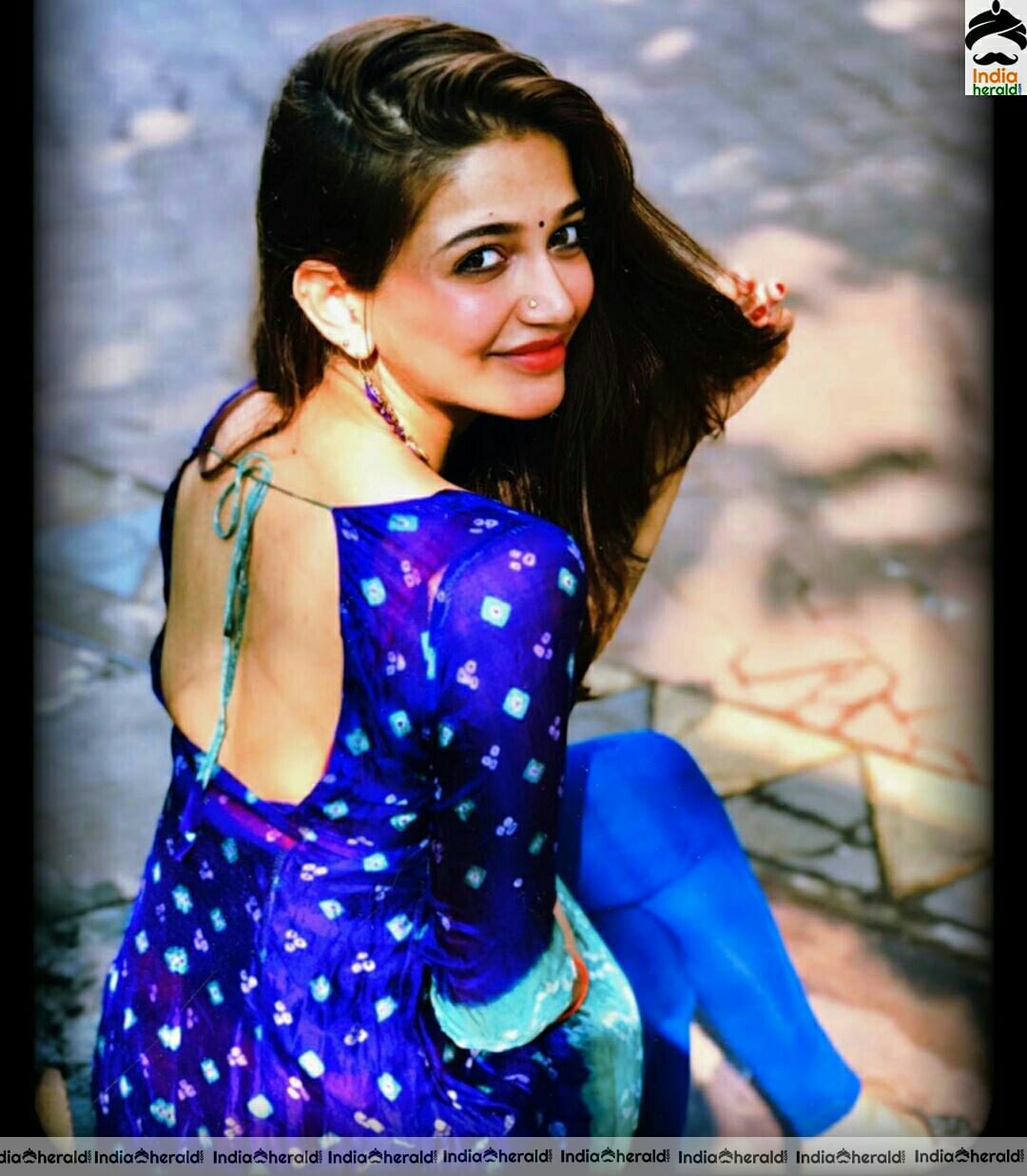 Anaika Soti Hot In Blue Chudi Stills
