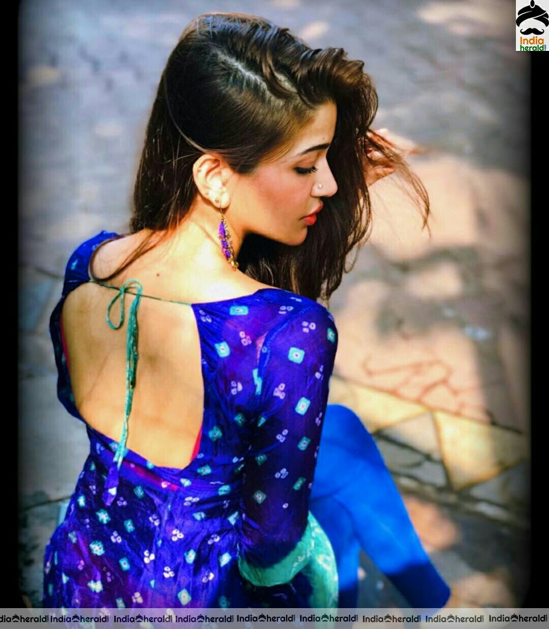 Anaika Soti Hot In Blue Chudi Stills