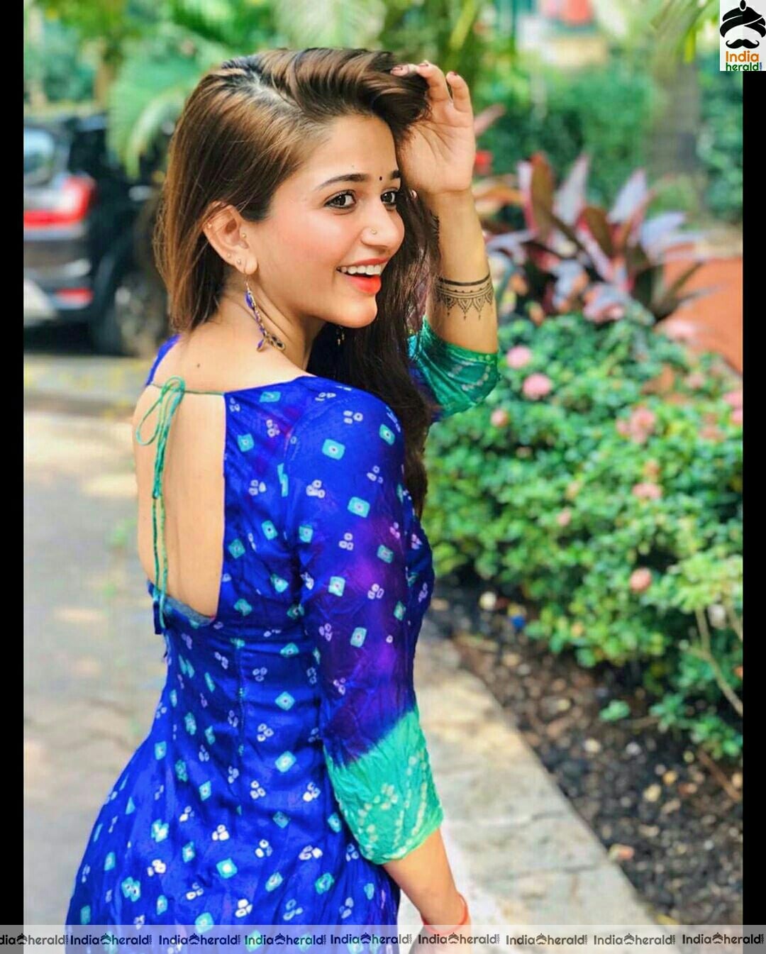 Anaika Soti Hot In Blue Chudi Stills