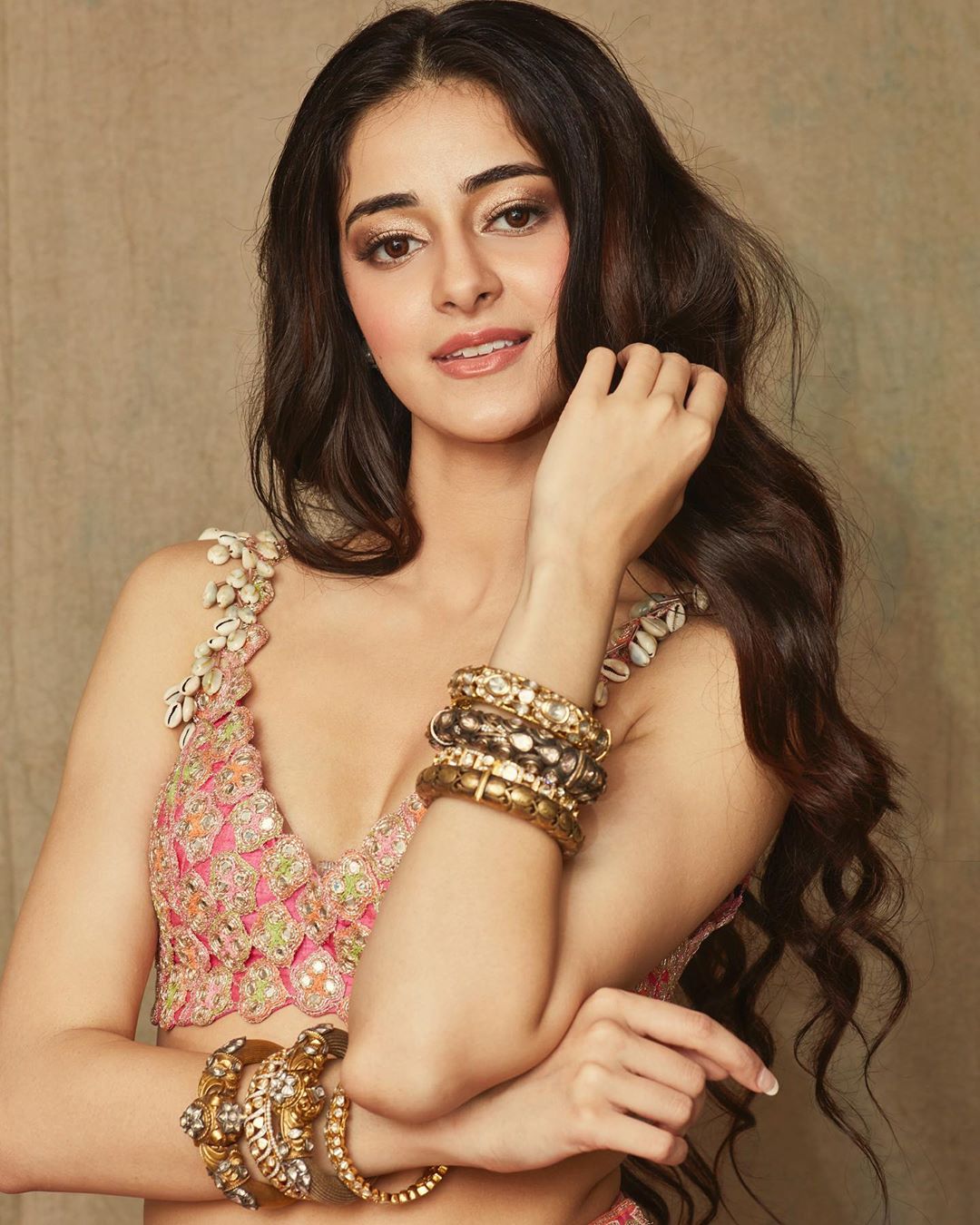 Ananya Panday Very Beautiful In Pink Choli