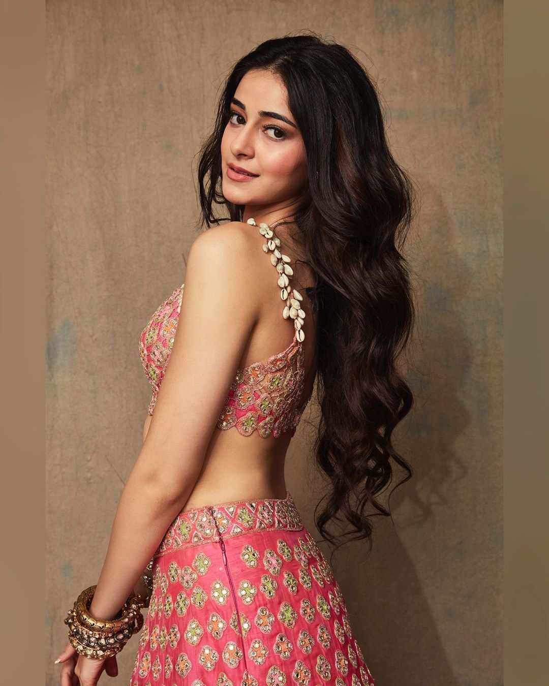 Ananya Panday Very Beautiful In Pink Choli
