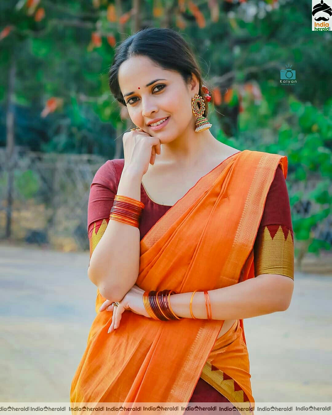 Anasuya Cute Latest Half Saree Stills