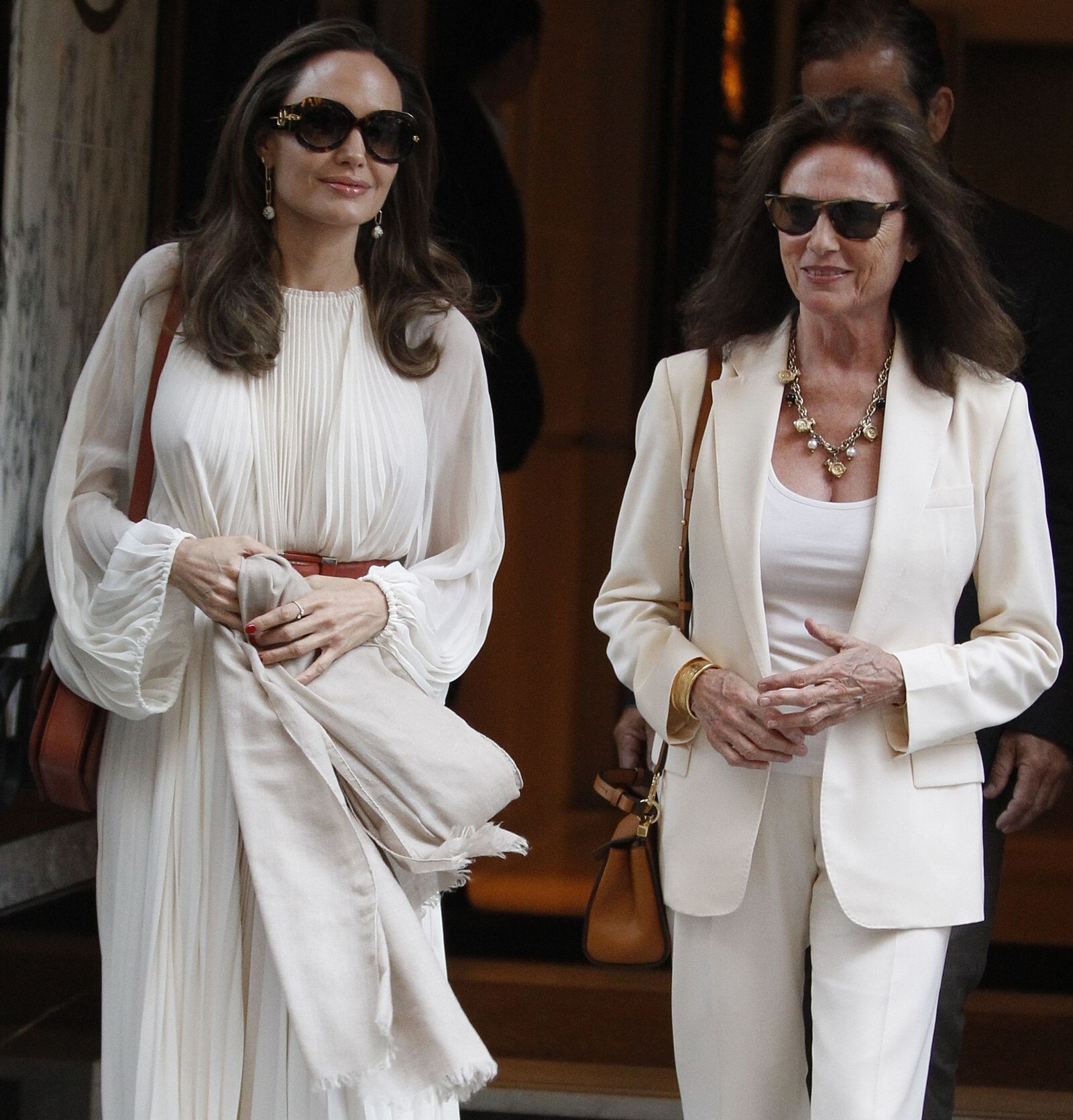 Angelina Jolie Spotted With Jacqueline Bisset At Paris