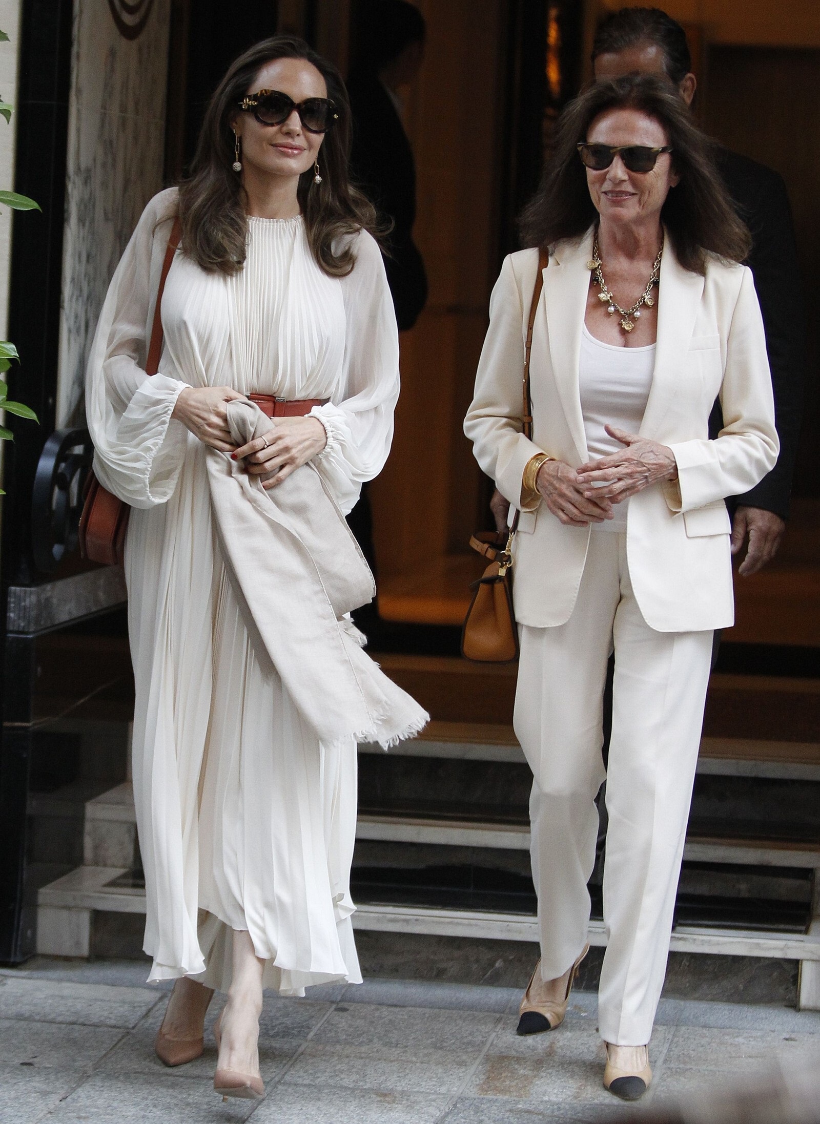 Angelina Jolie Spotted With Jacqueline Bisset At Paris