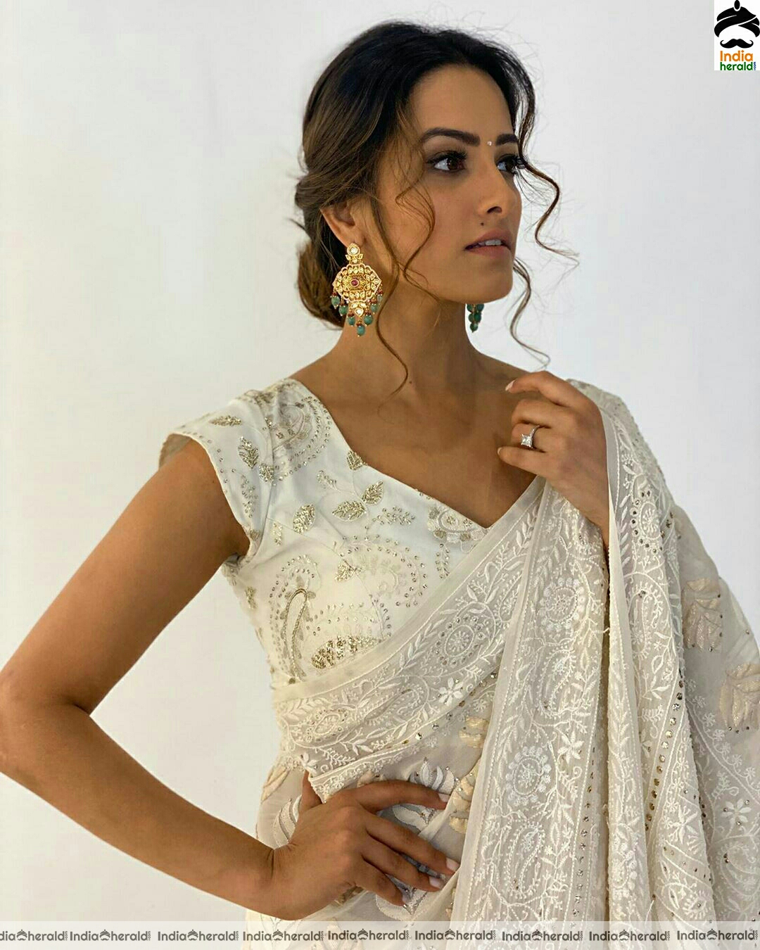 Anita Hassanandani Cute saree Photo Stills
