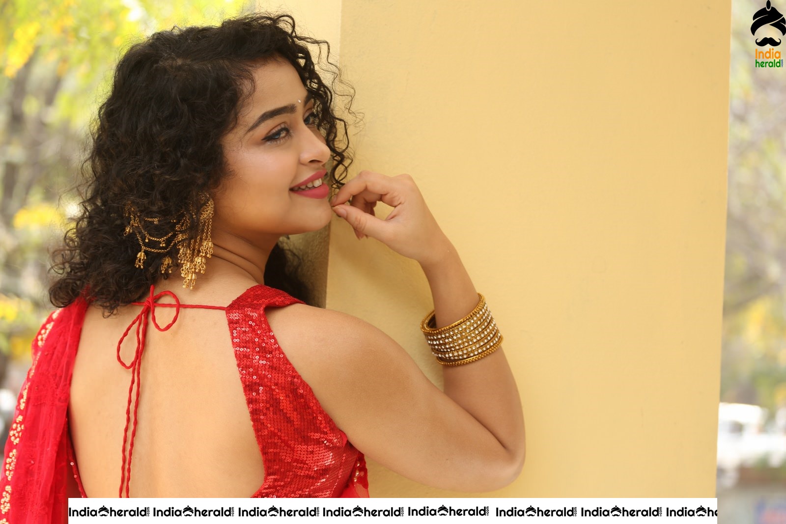 Ankeetha exposes her Hot Midriff and Navel in Saree during a Sexy Photoshoot
