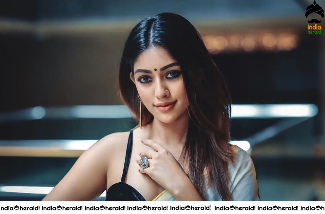Anu Emmanuel Hot Photos Oozing Oomph in Saree and Sleeveless Blouse