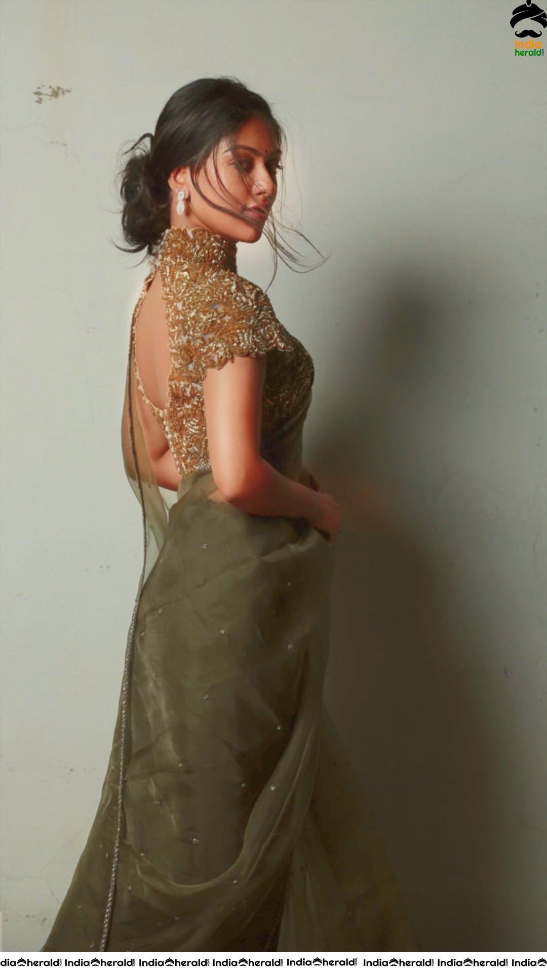 Anu Emmanuel Looking Hot and Seductive in Transparent Saree during NVP Promotions