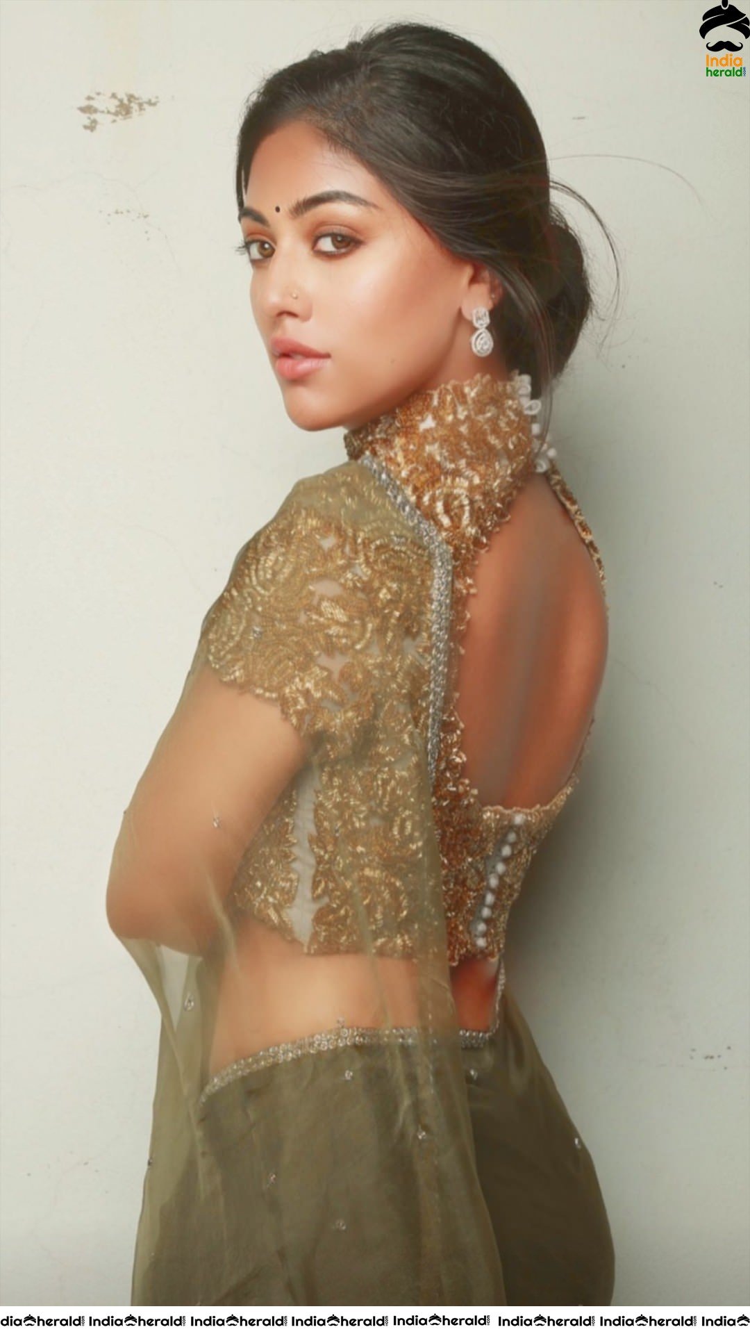 Anu Emmanuel Looking Hot and Seductive in Transparent Saree during NVP Promotions