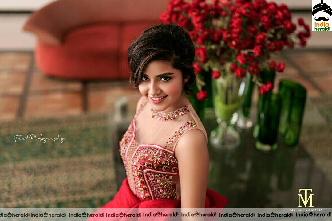 Anupama Parameswaran Latest Cute Red Photostills