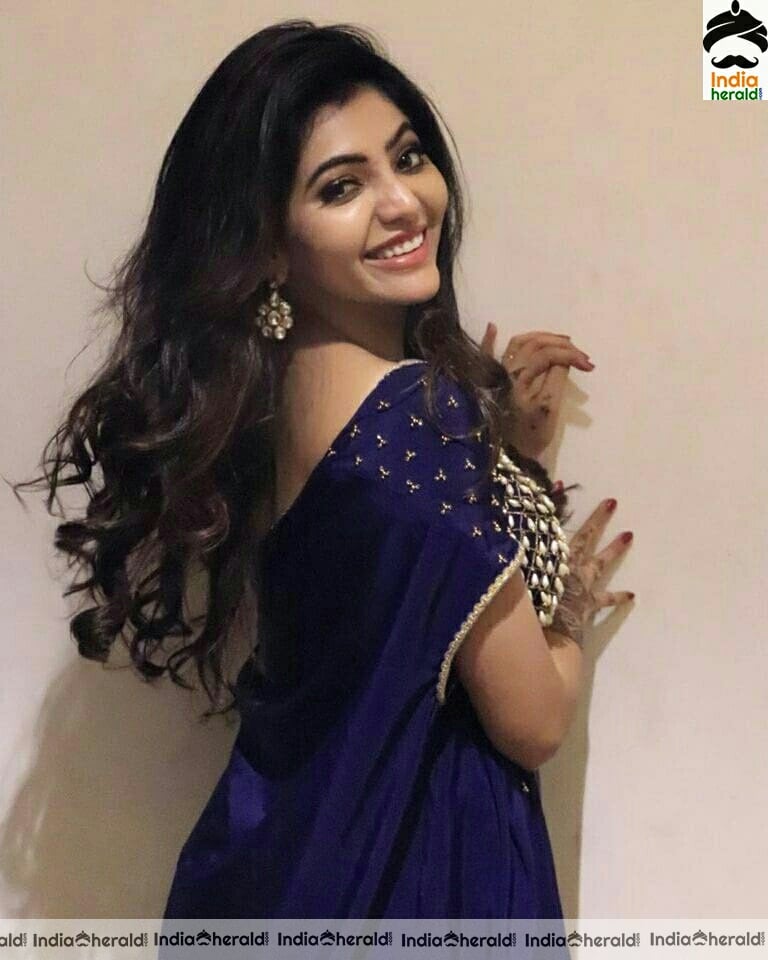 Athulya Cute Blue Dress Stills