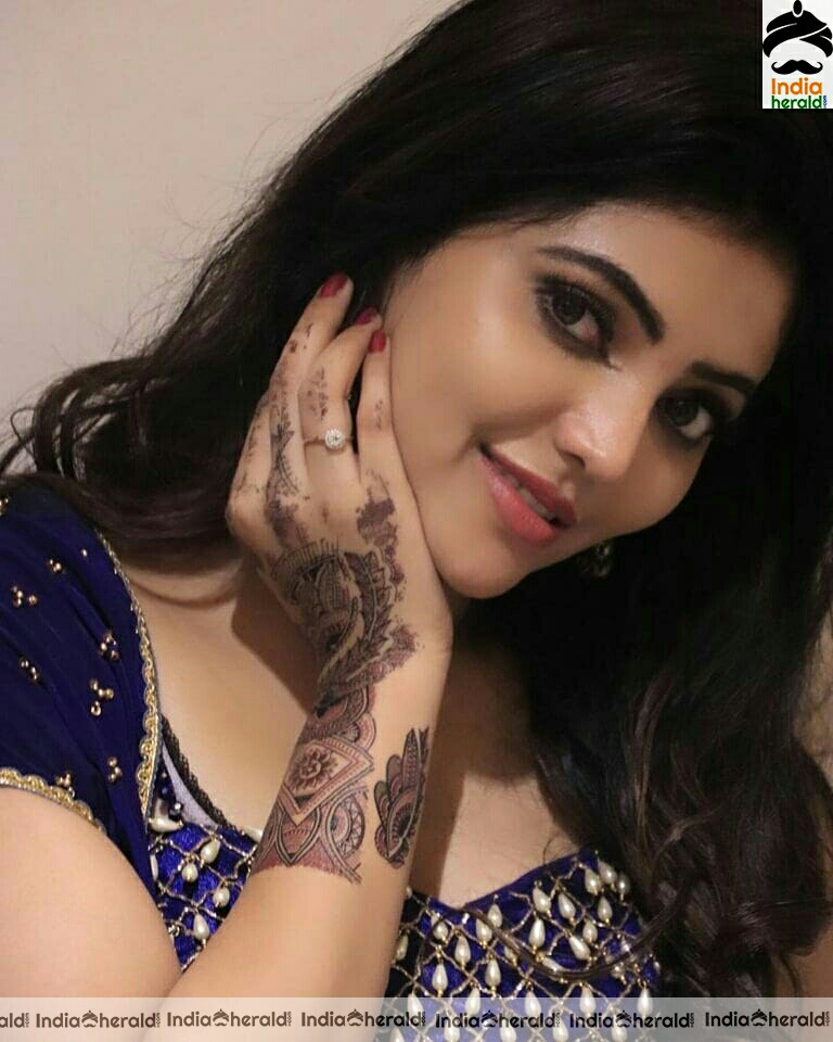 Athulya Cute Blue Dress Stills