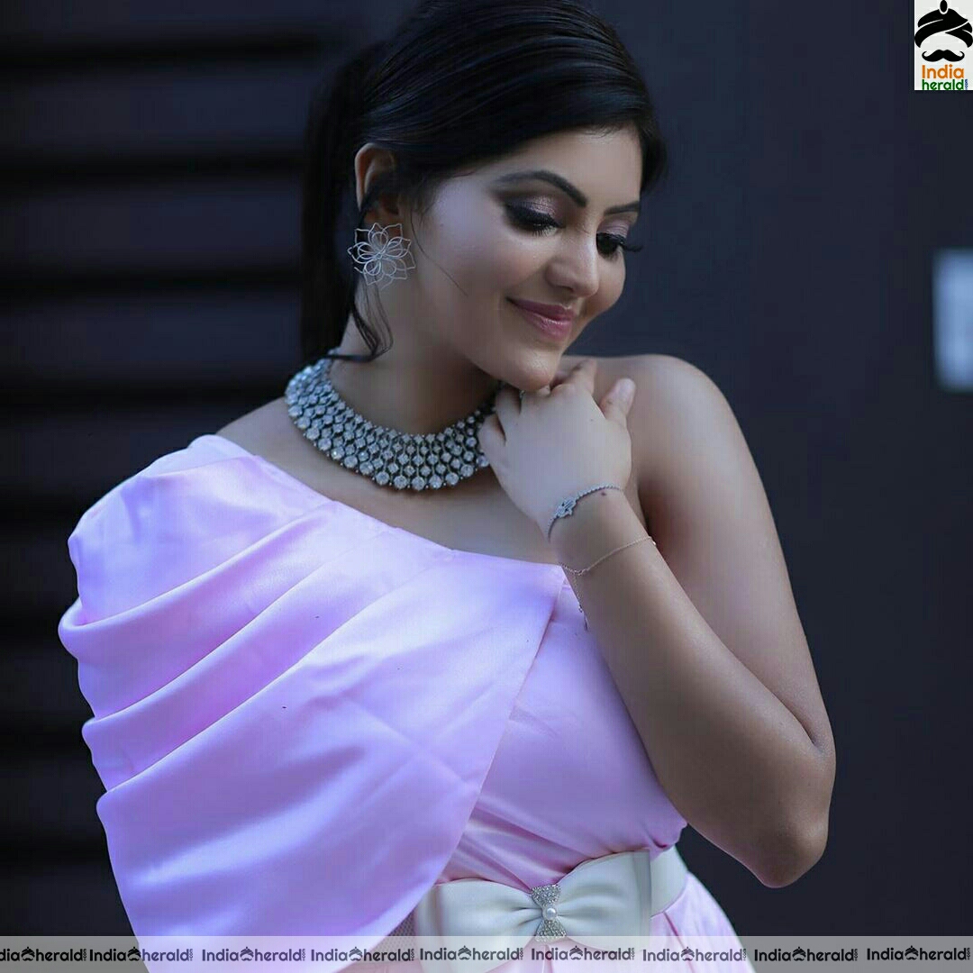 Athulya Cute Pink Frock stills