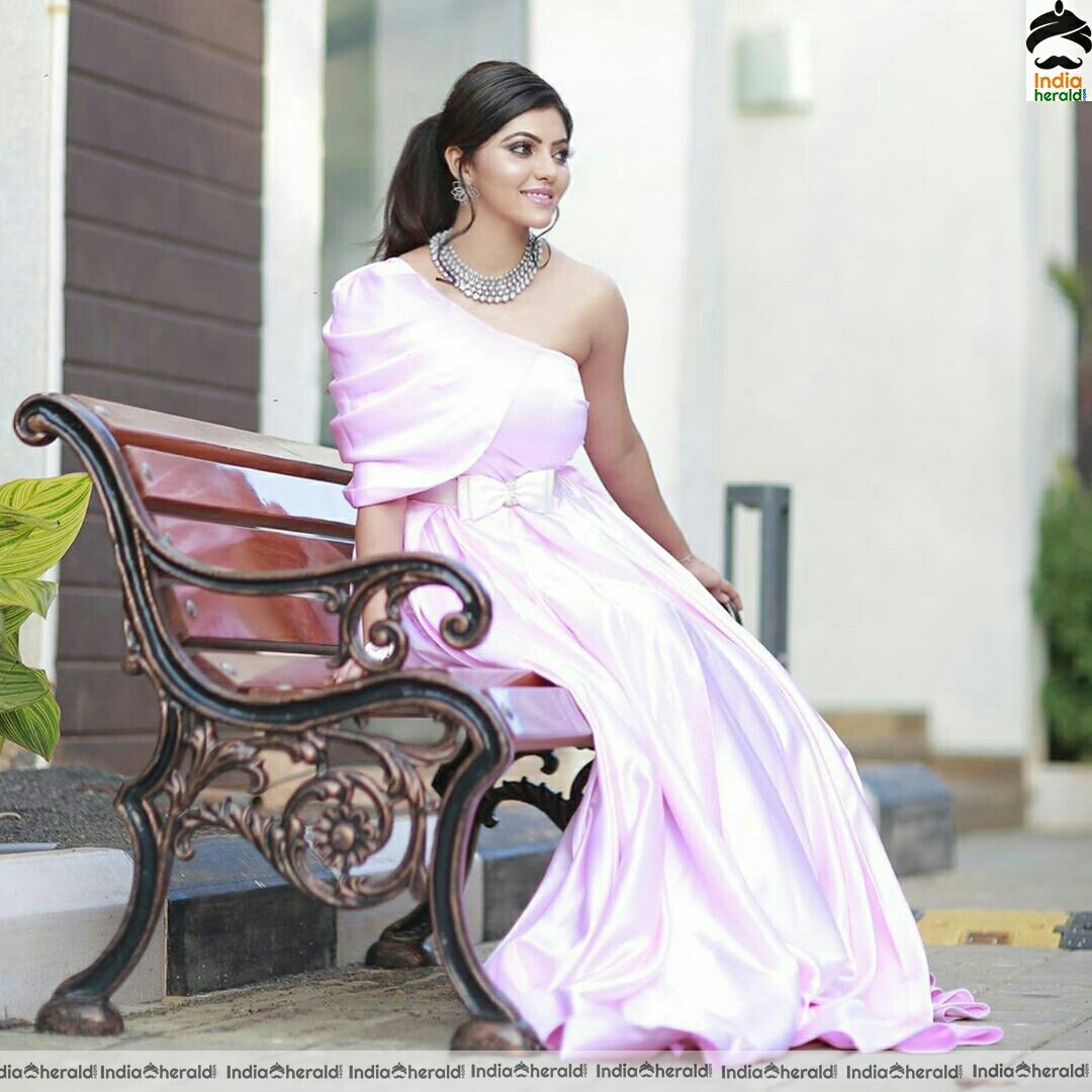 Athulya Cute Pink Frock stills