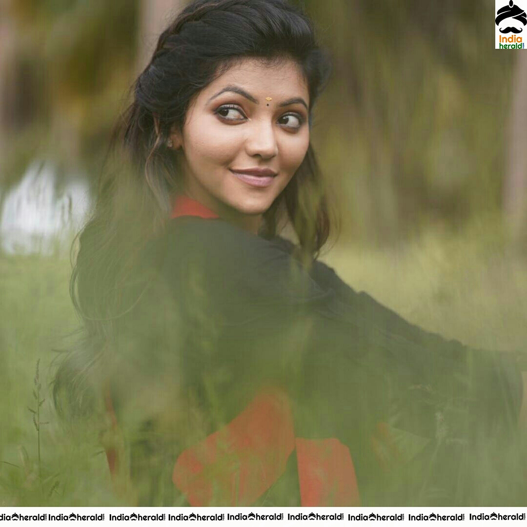 Athulya Ravi Cute In Black And Red Dress Photoshoot