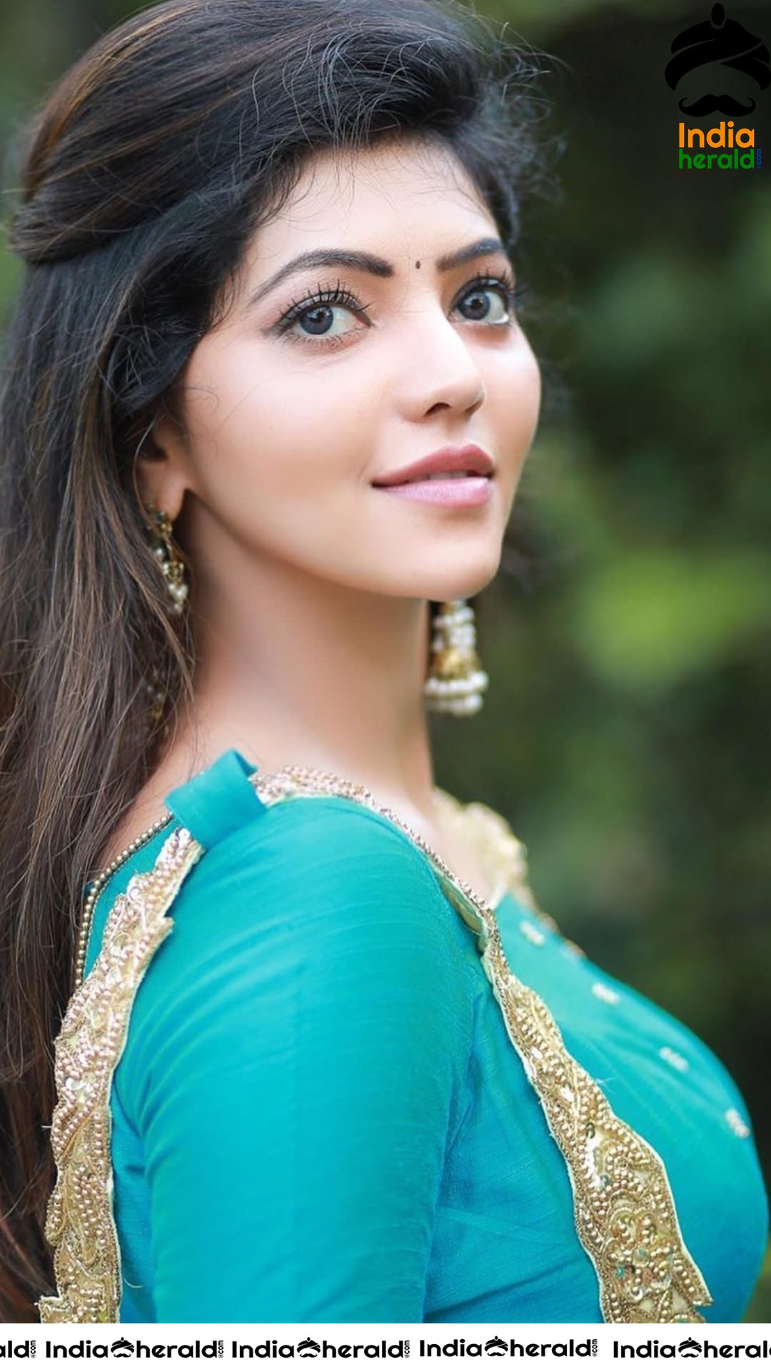 Athulya Ravi in Sky Blue Traditional Dress