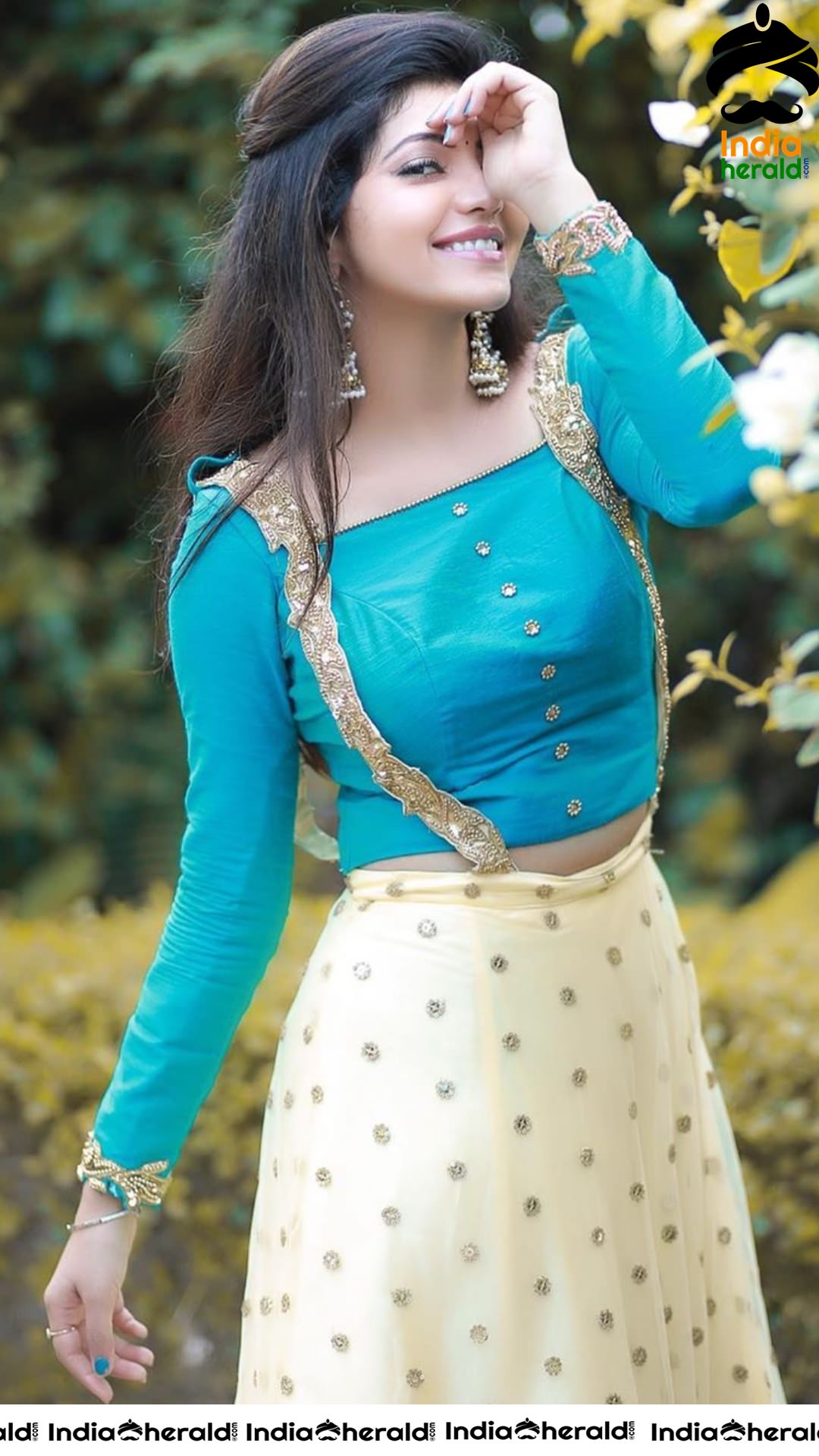 Athulya Ravi in Sky Blue Traditional Dress