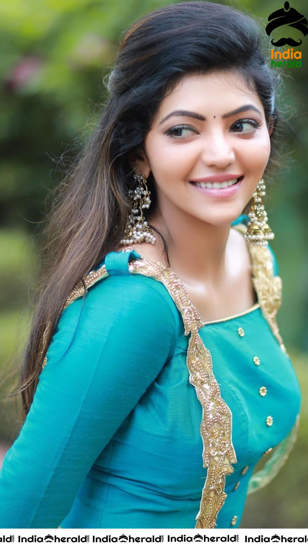 Athulya Ravi in Sky Blue Traditional Dress
