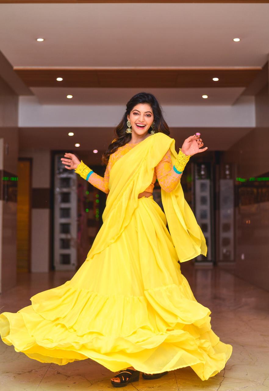 Athulya Ravi Latest Dazzling Photos In Yellow