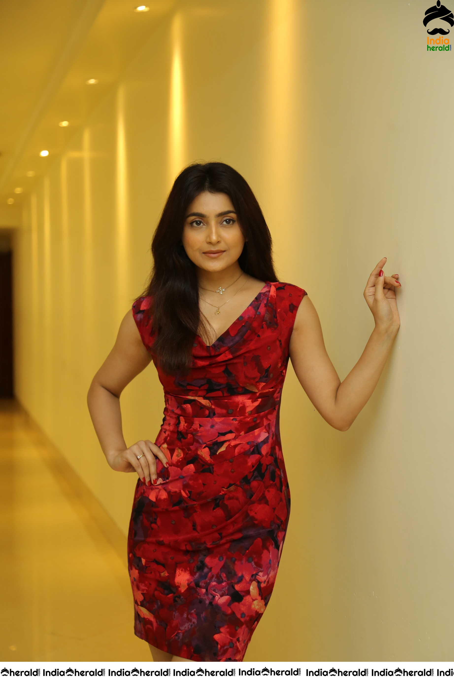 Avantika Mishra Looking Hot In Red Short Frock Set 1