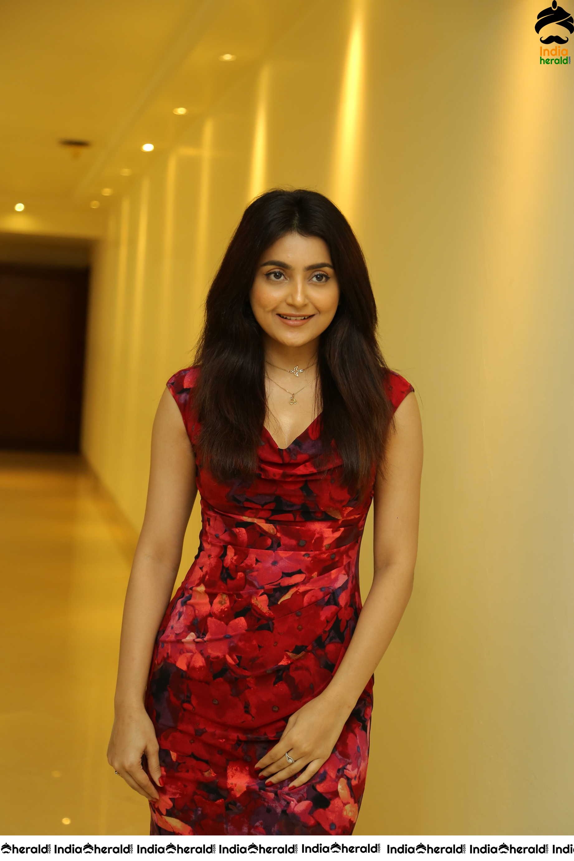 Avantika Mishra Looking Hot In Red Short Frock Set 2