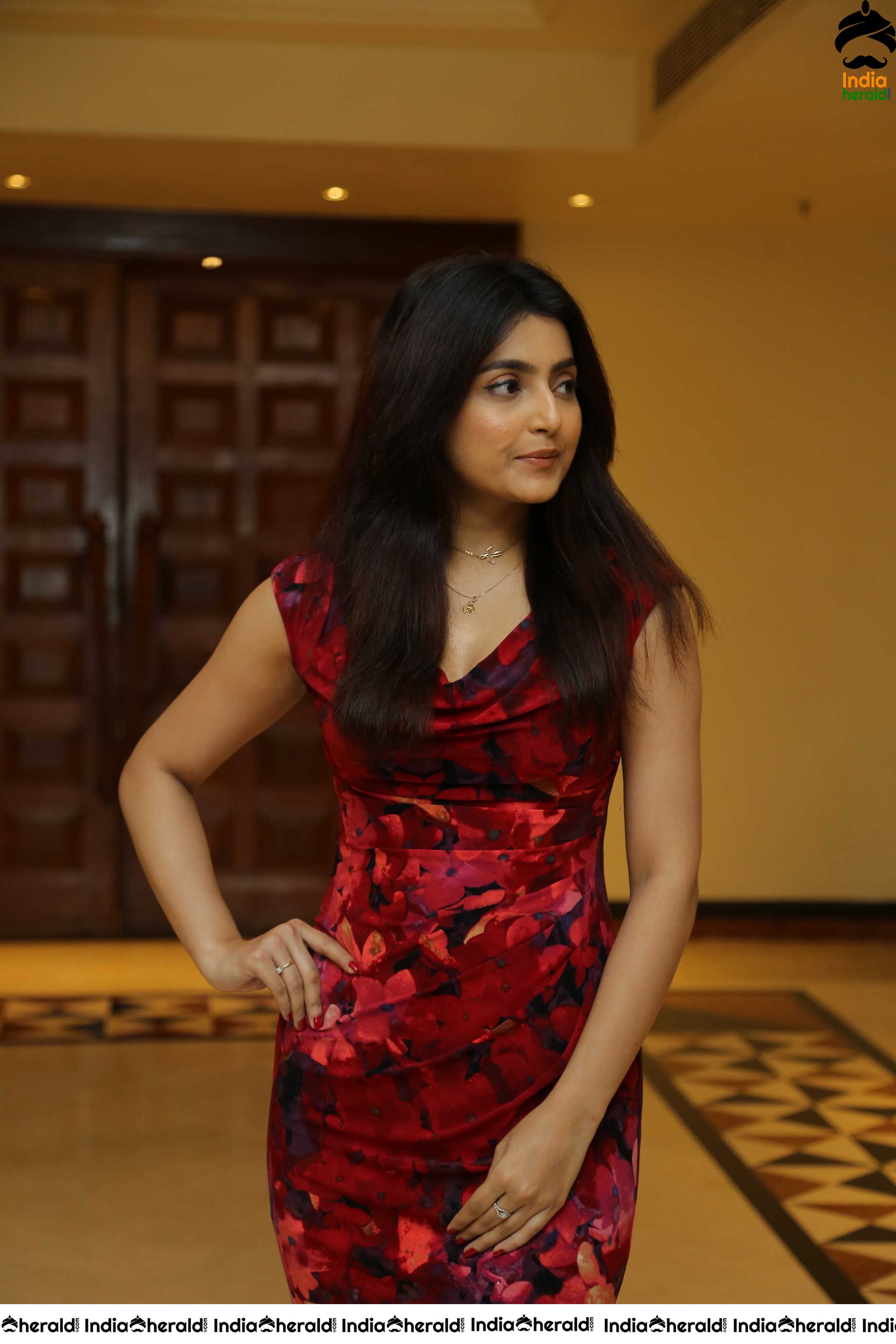Avantika Mishra Looking Hot In Red Short Frock Set 3