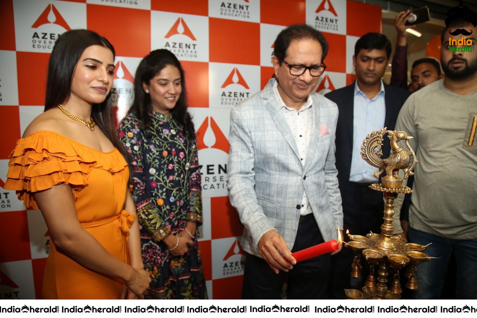 AZENT Overseas Educton Hyderbad Center Launch By Samantha Set 3