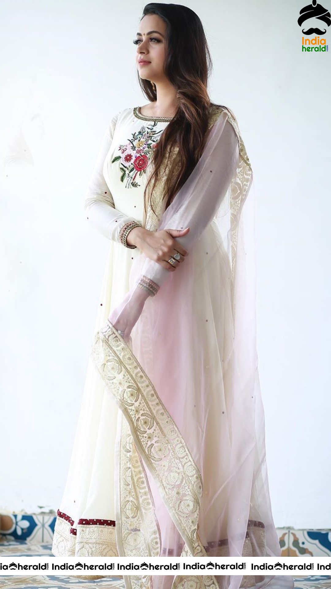 Bhavana Looking Elegant In White Photoshoot Set 2