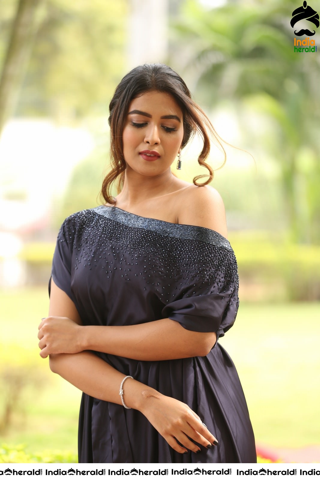 Bhavana Rao Latest Stills in Royal Blue Attire Set 2