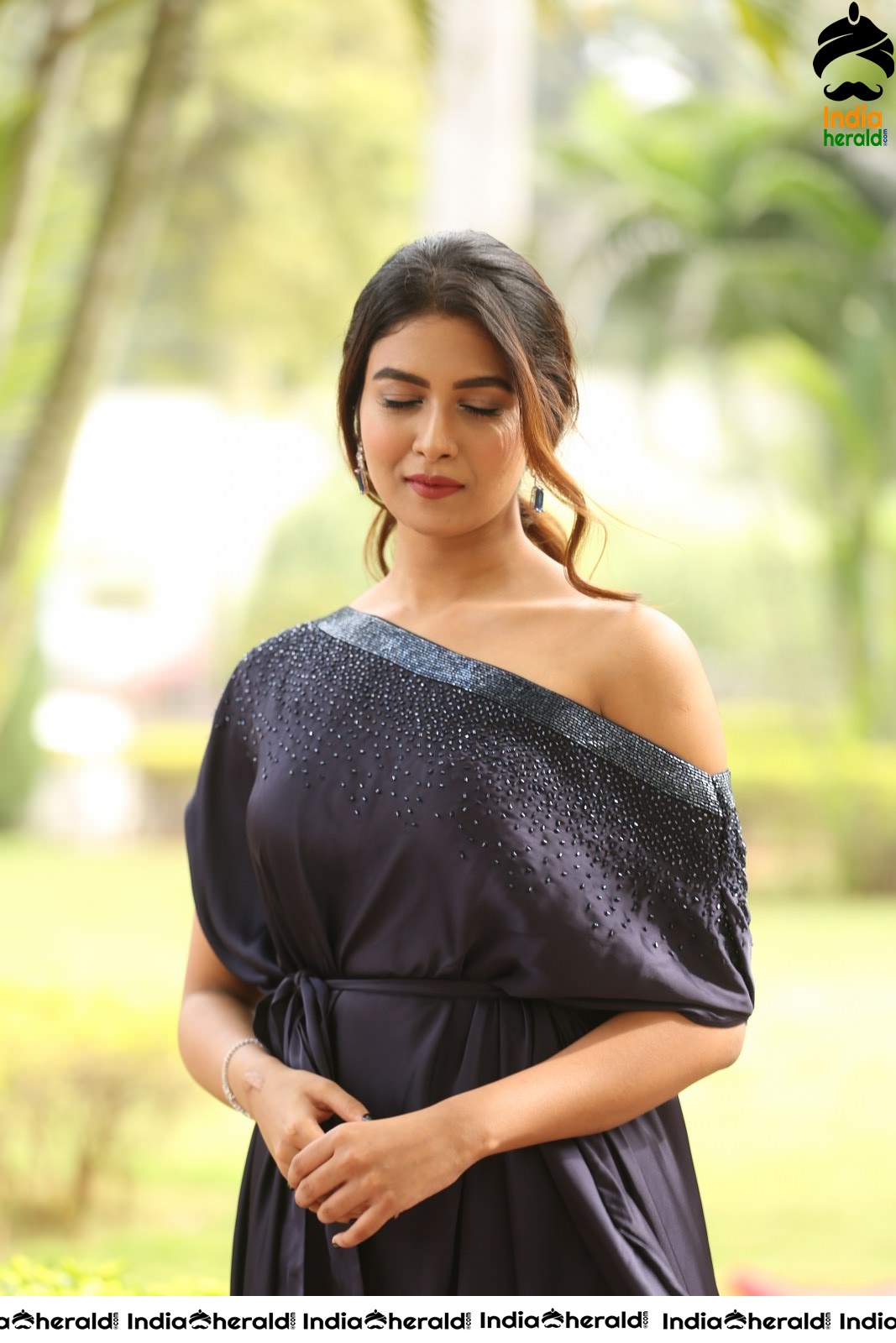 Bhavana Rao Latest Stills in Royal Blue Attire Set 2