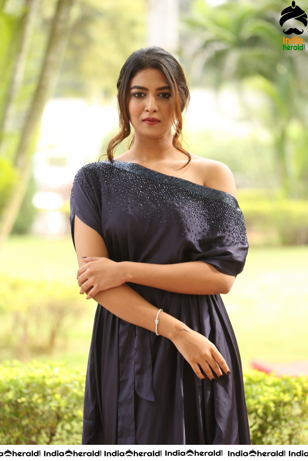 Bhavana Rao Latest Stills in Royal Blue Attire Set 2