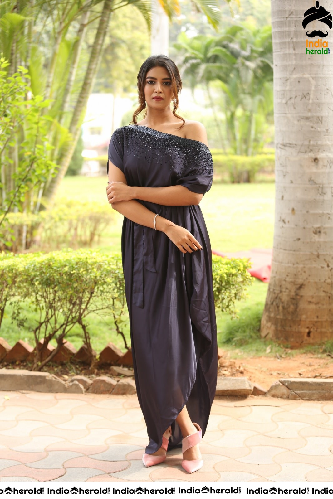 Bhavana Rao Latest Stills in Royal Blue Attire Set 2
