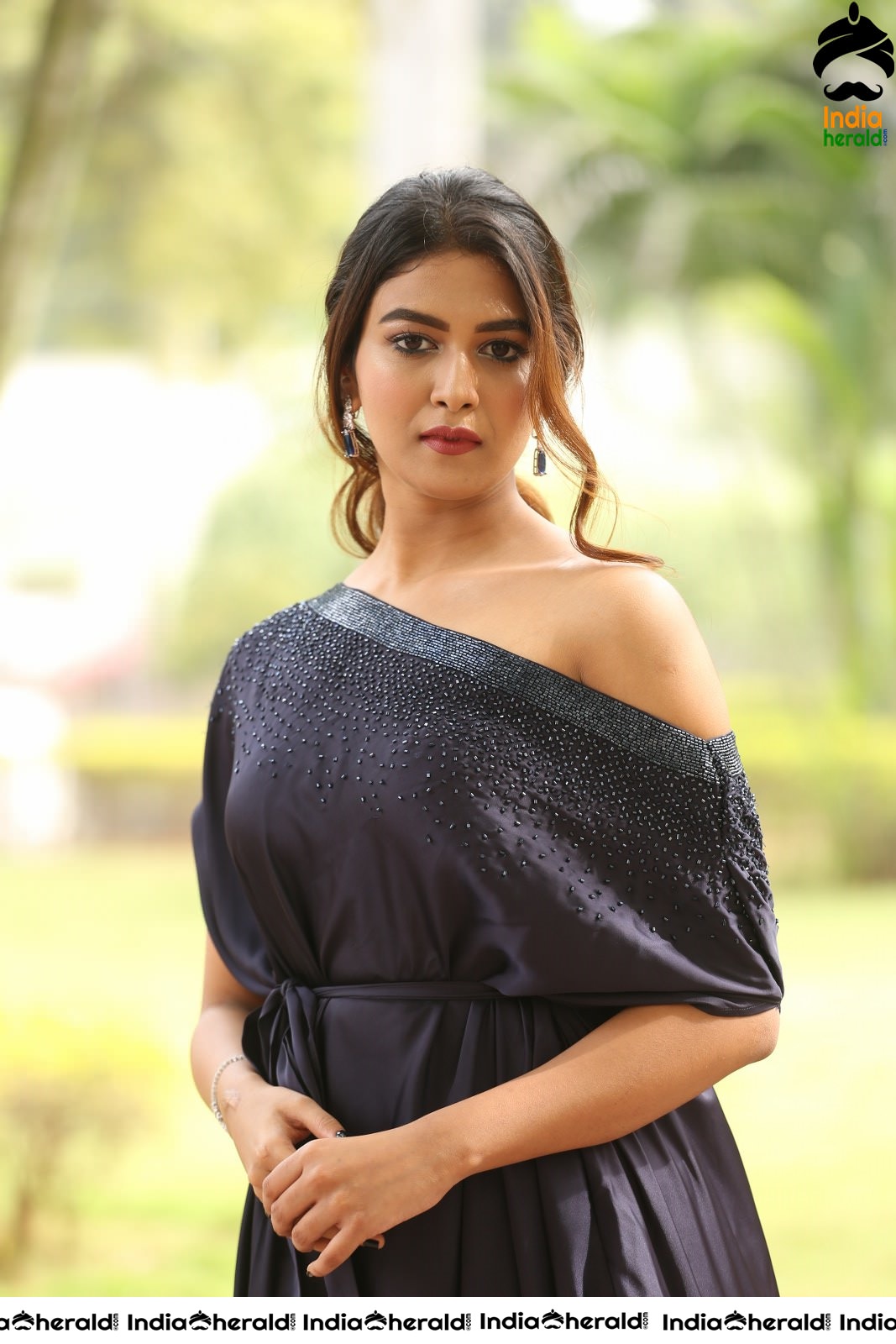 Bhavana Rao Latest Stills in Royal Blue Attire Set 2