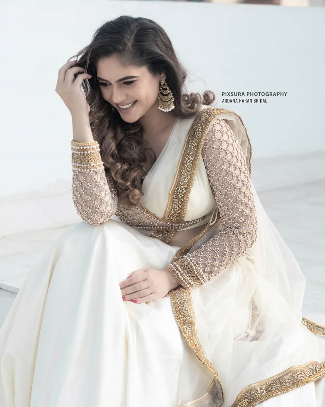 Bigg Boss Fame Sherin In Latest White Photoshoot