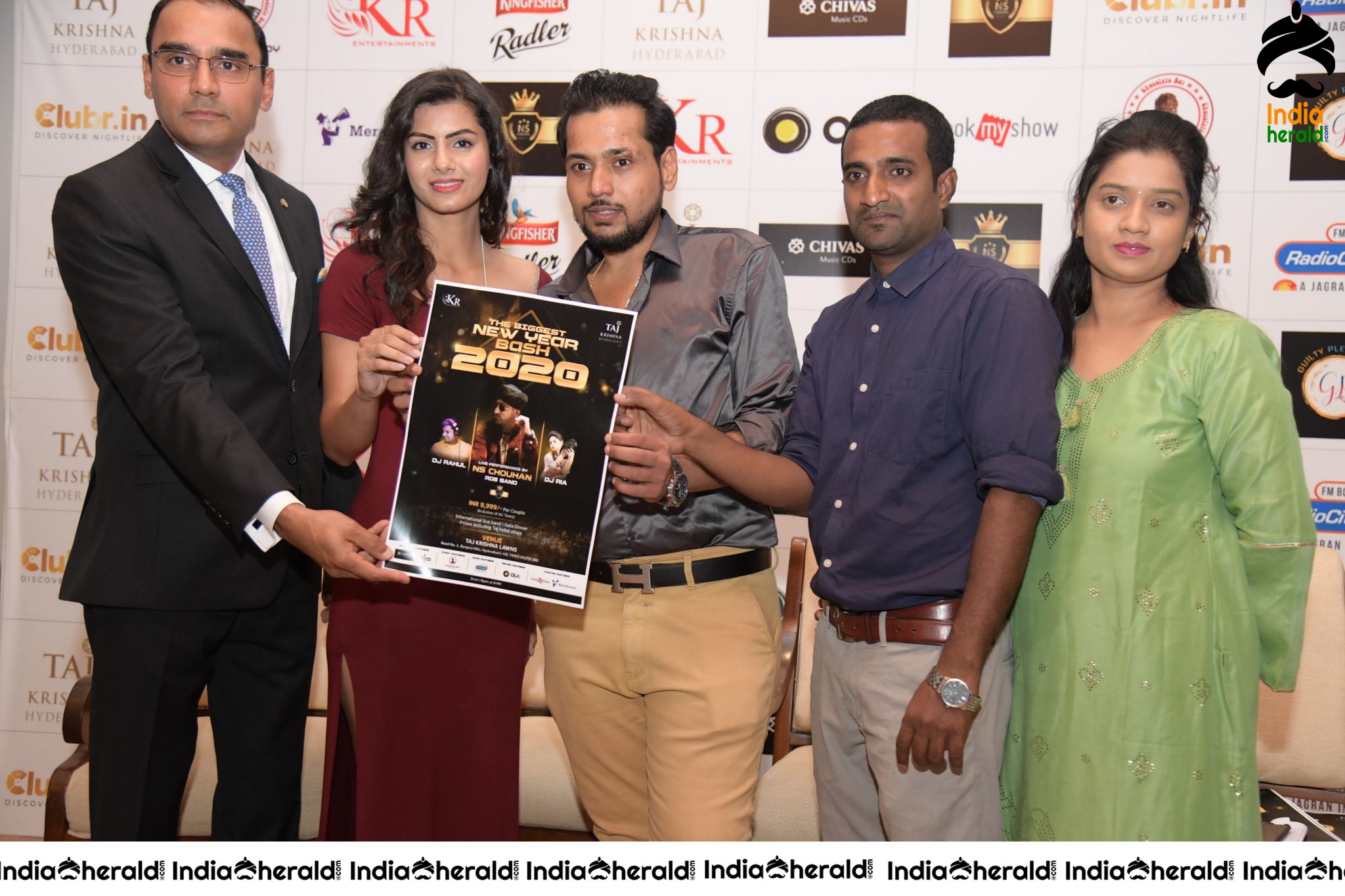 Bollywood Actress Juhee khan Poster Launch for The Biggest Bollywood New Year Bash 2020 Set 2