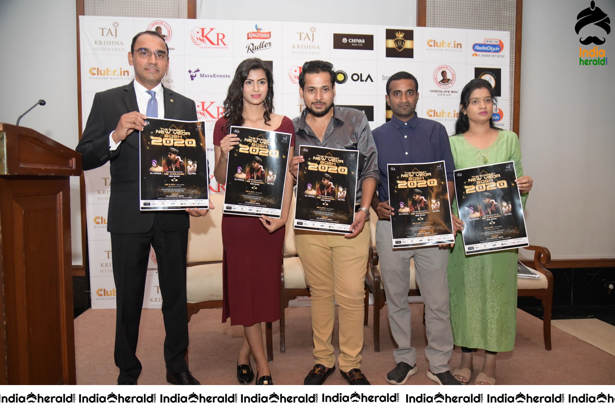 Bollywood Actress Juhee khan Poster Launch for The Biggest Bollywood New Year Bash 2020 Set 2