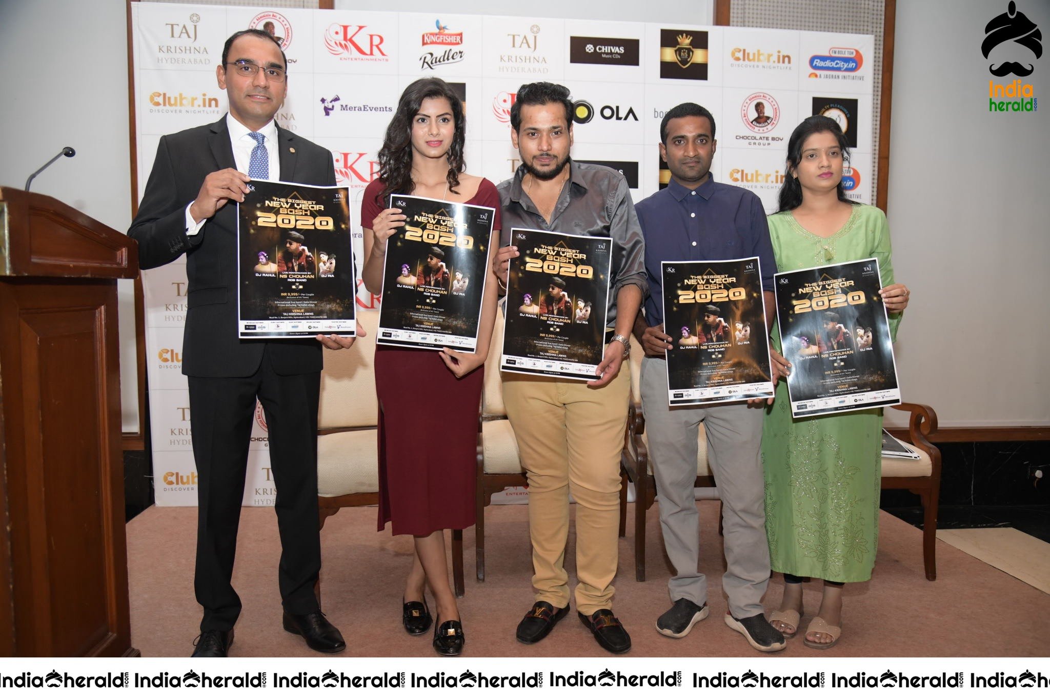 Bollywood Actress Juhee khan Poster Launch for The Biggest Bollywood New Year Bash 2020 Set 2