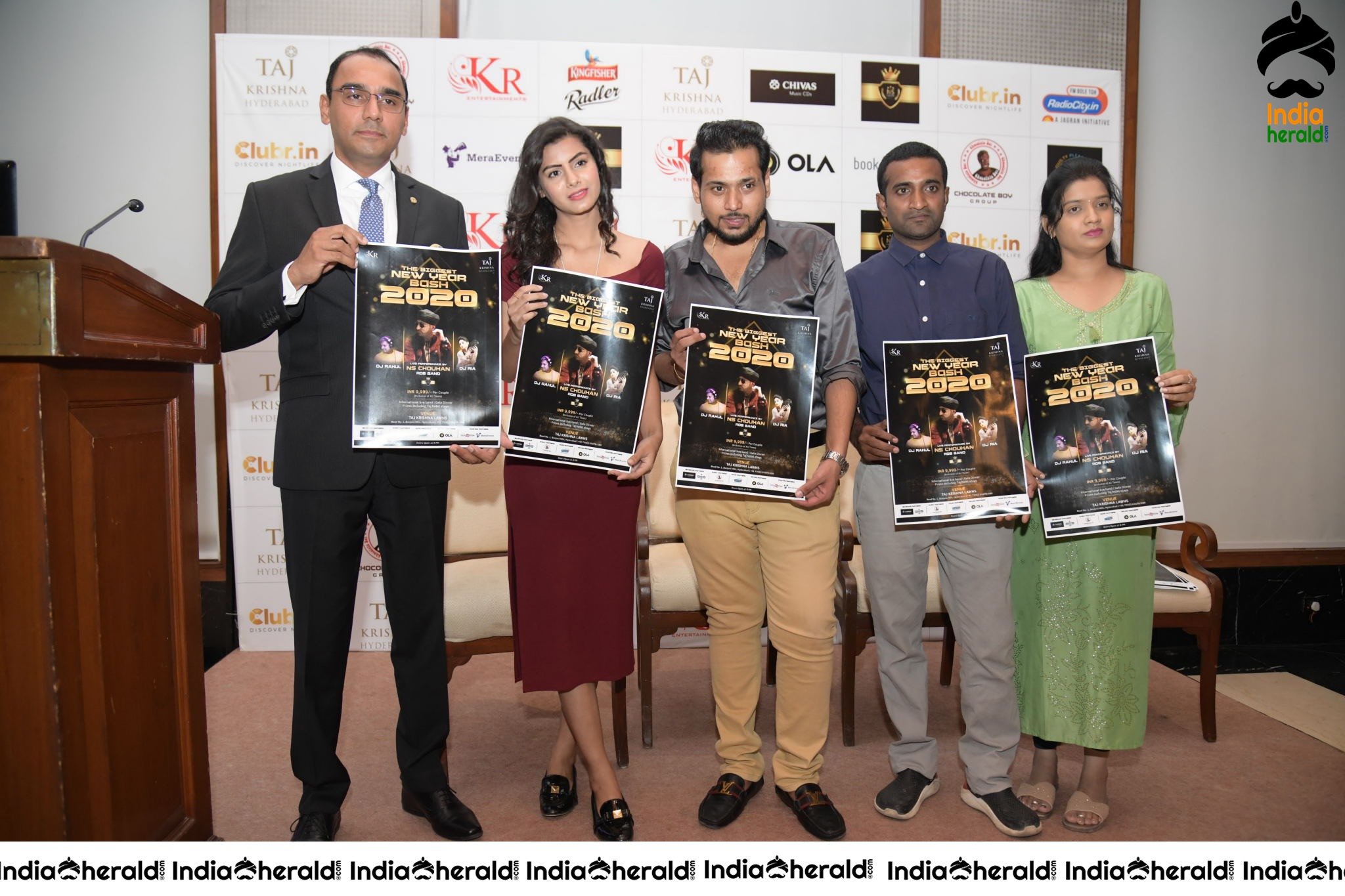 Bollywood Actress Juhee khan Poster Launch for The Biggest Bollywood New Year Bash 2020 Set 2