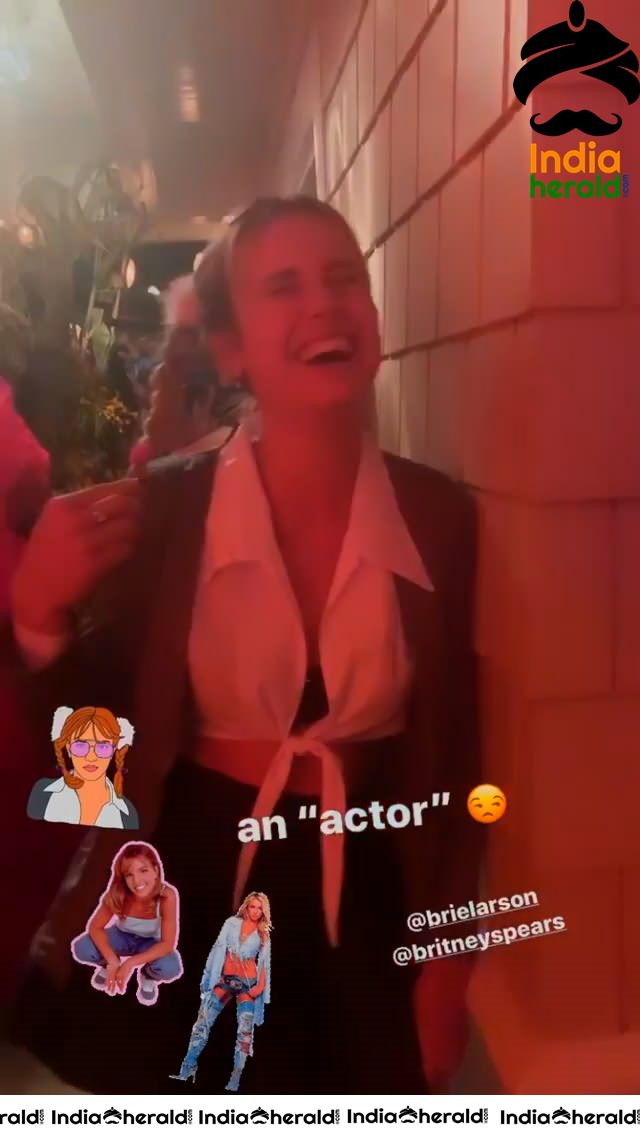 Brie Larson Dressed as Britney Spears For Halloween