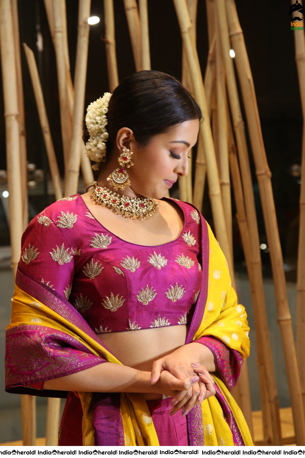 Catherine Tresa Shows her Hot Waistline in Traditional Attire