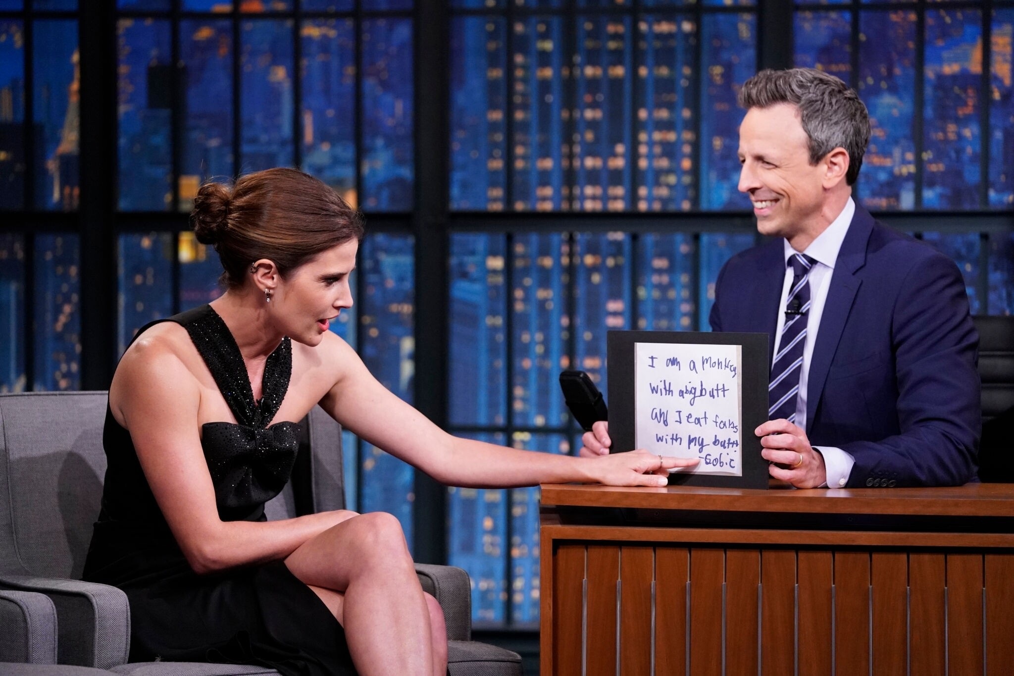 Cobie Smulders At Late Night With Seth Meyers