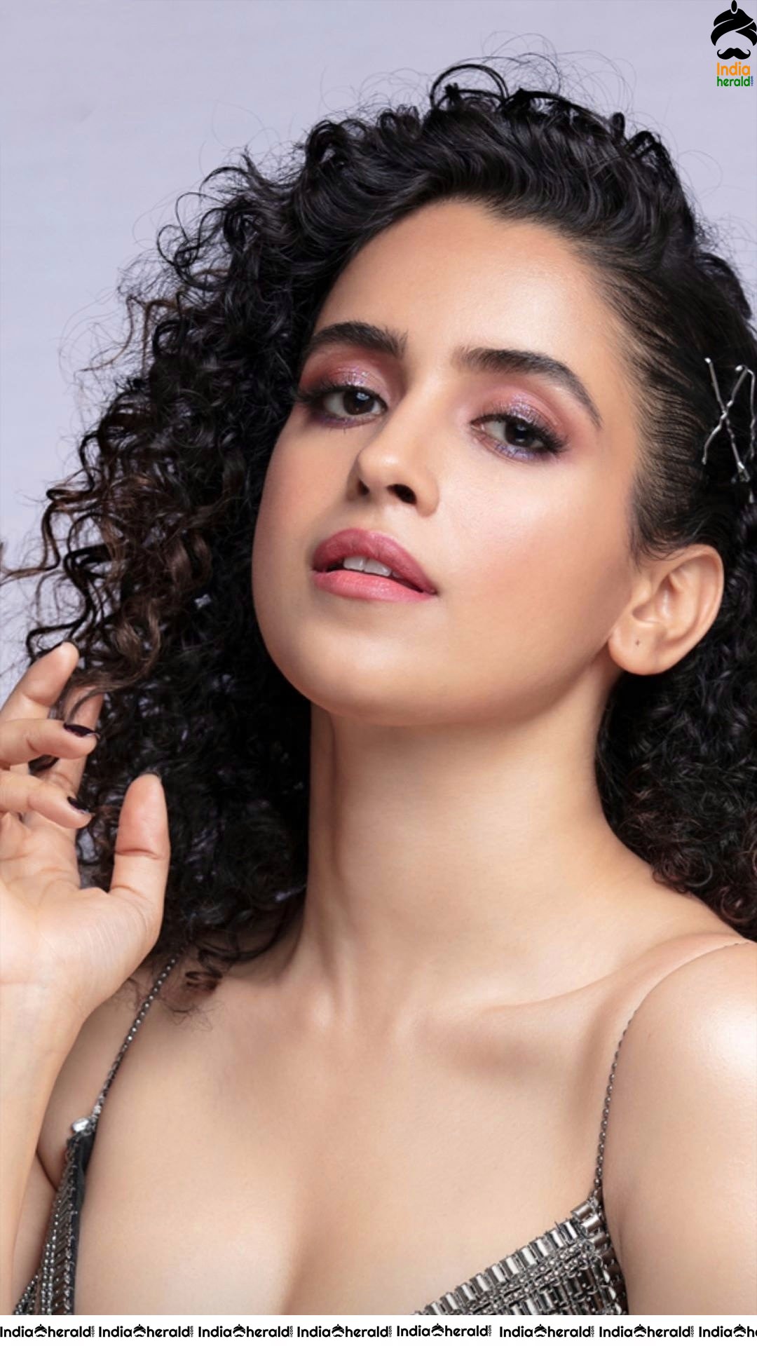 Curly Haired Beauty Sanya Malhotra Latest Clicks