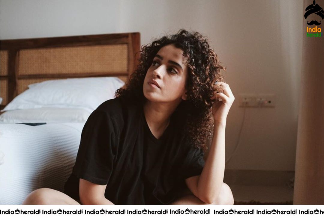 Curly Haired Beauty Sanya Malhotra Latest Clicks