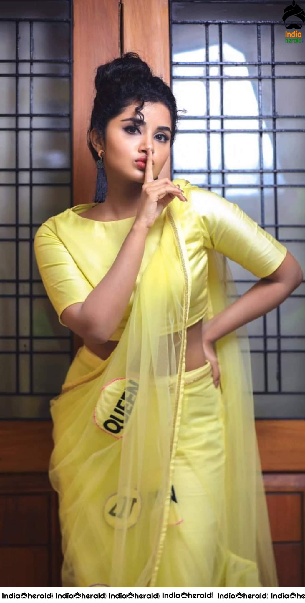 Curly Haired Mallu Beauty Anupama Parameswaran Cute and Hot Photos Set 2